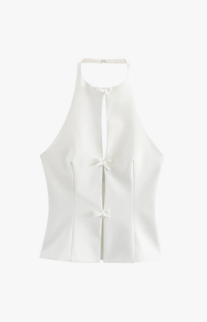 "Bozena" Top mit Schleifen