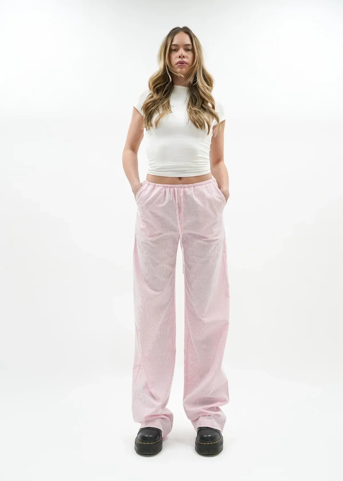 "Hannah" Leinenhose Rosa