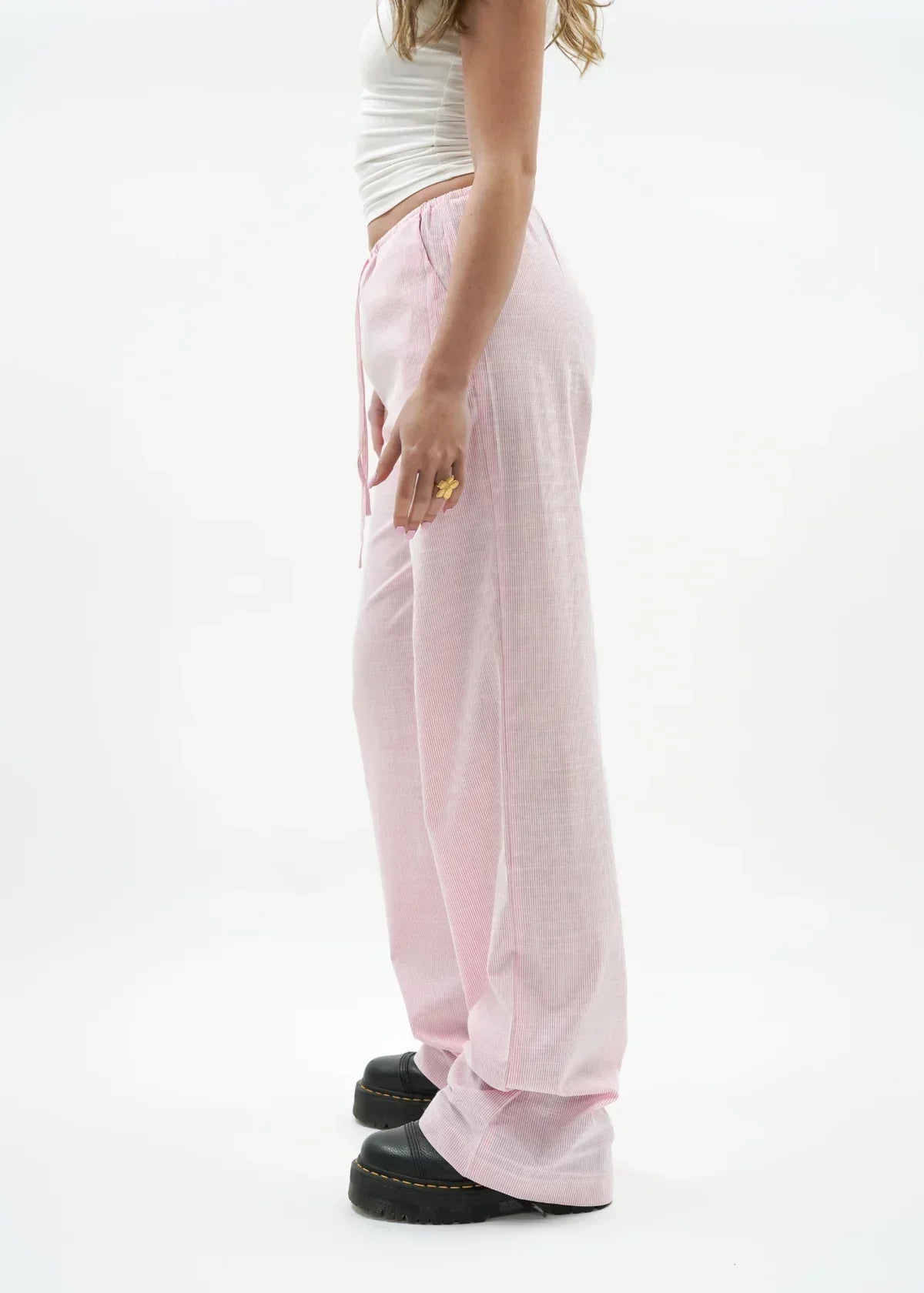 "Hannah" Leinenhose Rosa