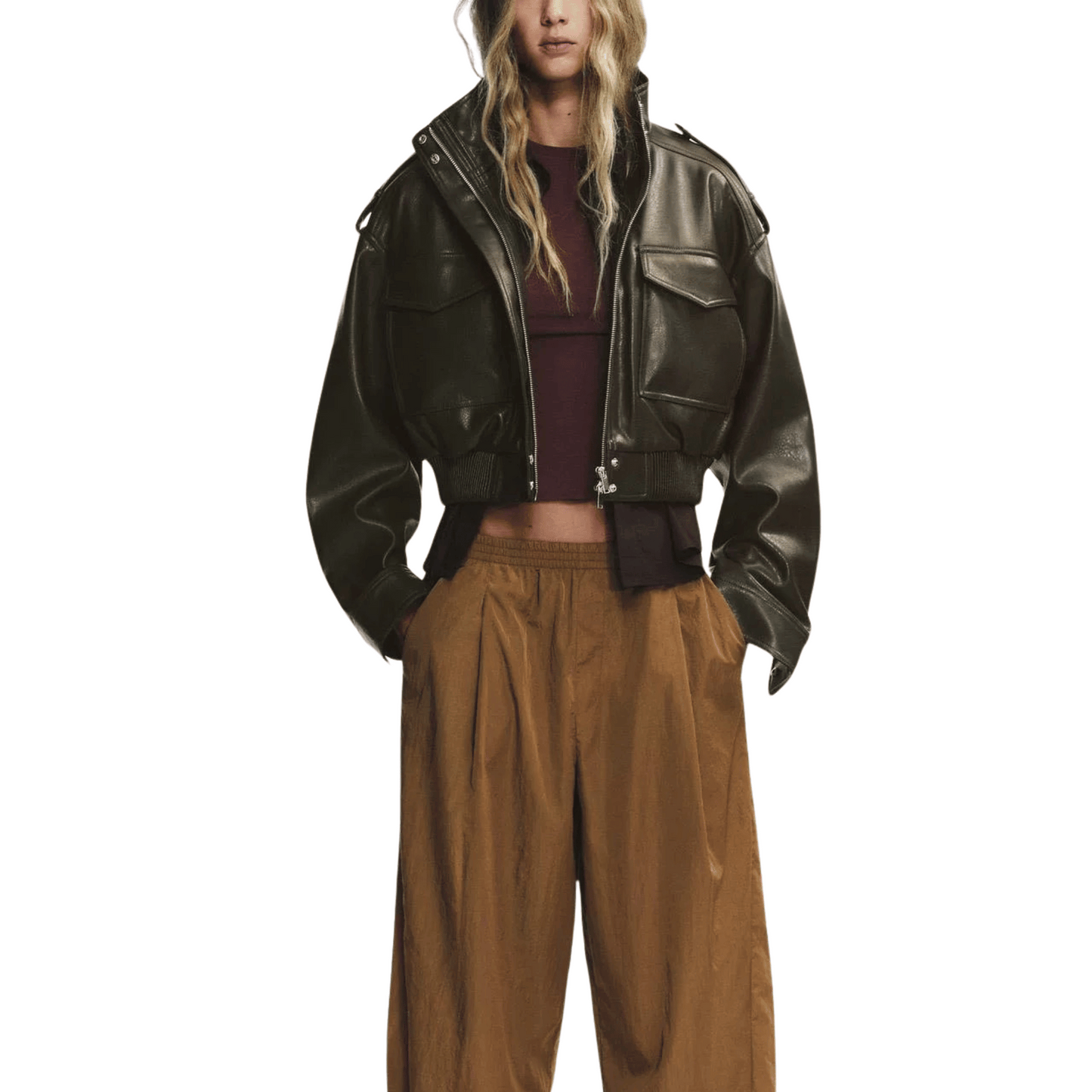 "Cindy" Bomber Lederjacke