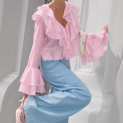 "Madison" Rüschenbluse