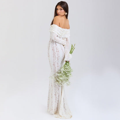 "Jade" Maxikleid aus Spitze