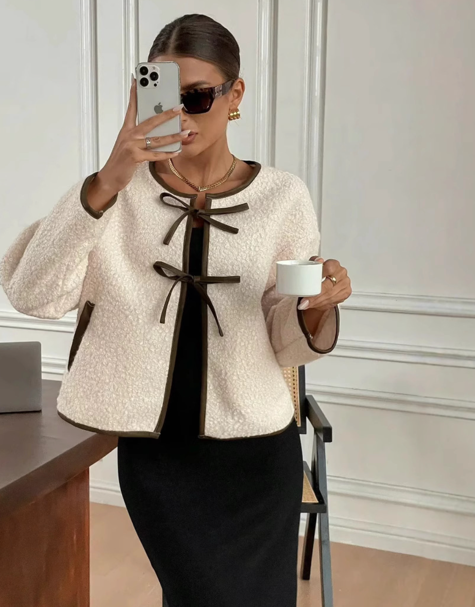 "Kylie" Cardigan mit Schleife