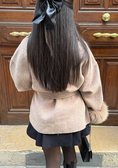 "Celine" Kurzmantel mit Fell