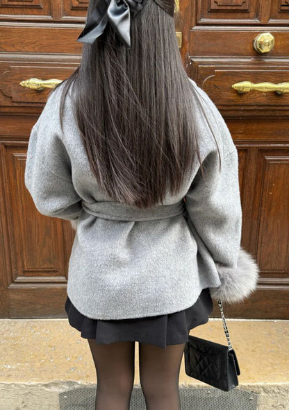 "Celine" Kurzmantel mit Fell