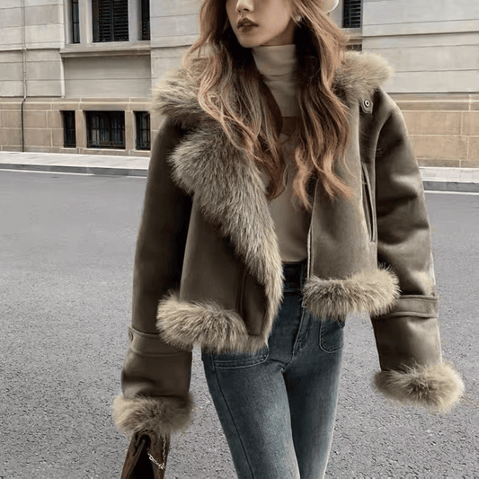 "Zoe" Jacke mit Fell