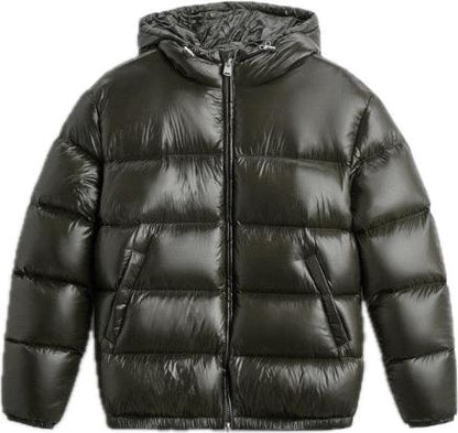 Metallic Bordeaux Pufferjacke