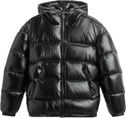 Metallic Bordeaux Pufferjacke